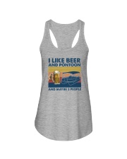 I LIKE BEER AND PONTOON Ladies Flowy Tank tile
