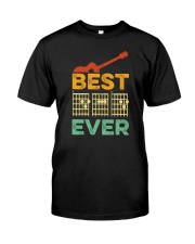 BEST DAD EVER GUITAR MUSIC Classic T-Shirt front
