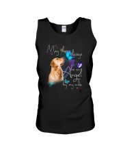 MAY THERE BE AN ANGEL BY MY SIDE GOLDEN RETRIEVER Unisex Tank thumbnail