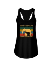 ONLY THE ELEPHANTS SHOULD WEAR IVORY VINTAGE Ladies Flowy Tank thumbnail