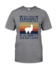 STOP EXPECTING NORMAL FROM ME LLAMA Classic T-Shirt front