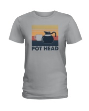 POT HEAD FUNNY COFFEE Ladies T-Shirt tile