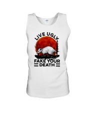 LIVE UGLY FAKE YOUR DEATH Unisex Tank tile