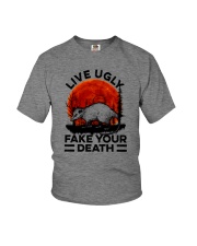 LIVE UGLY FAKE YOUR DEATH Youth T-Shirt tile