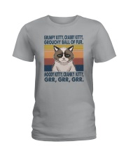 GRUMPY KITTY CRABBY KITTY GROUCHY BALL OF FUR VT Ladies T-Shirt tile