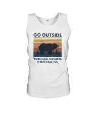 GO OUTSIDE BEAR Unisex Tank tile