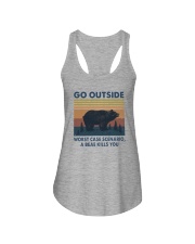 GO OUTSIDE BEAR Ladies Flowy Tank tile