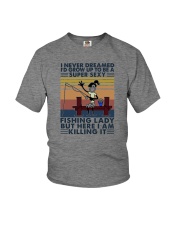 SUPER FISHING LADY Youth T-Shirt tile