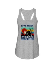 LIVE UGLY FAKE YOUR DEATH Ladies Flowy Tank tile
