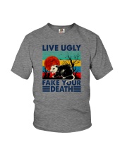 LIVE UGLY FAKE YOUR DEATH Youth T-Shirt tile