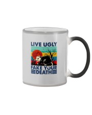 LIVE UGLY FAKE YOUR DEATH Color Changing Mug tile