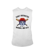 EASILY DISTRACTED BY CATS AND BASEBALL Sleeveless Tee thumbnail