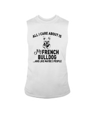 CARE FRENCH BULLDOG AND LIKE THREE PEOPLE Sleeveless Tee thumbnail