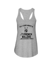 CARE FRENCH BULLDOG AND LIKE THREE PEOPLE Ladies Flowy Tank thumbnail