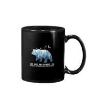 AND INTO THE FOREST I GO BEAR Mug tile