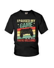 I PAUSED MY GAME VINTAGE Youth T-Shirt tile