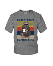 SORRY I CAN'T I'M VERY BUSY Youth T-Shirt tile