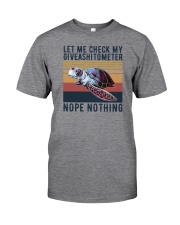LET ME CHECK MY GIVEASHITTOMETER TURTLE Classic T-Shirt front