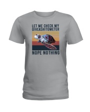 LET ME CHECK MY GIVEASHITTOMETER TURTLE Ladies T-Shirt tile