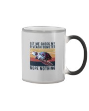 LET ME CHECK MY GIVEASHITTOMETER TURTLE Color Changing Mug tile