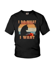 I DO WHAT I WANT VINTAGE CAT Youth T-Shirt thumbnail