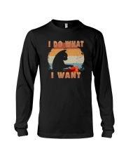 I DO WHAT I WANT VINTAGE CAT Long Sleeve Tee thumbnail