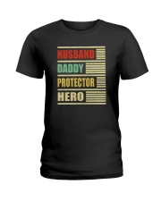 HUSBAND DADDY PROTECTOR HERO VINTAGE Ladies T-Shirt tile