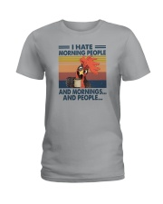 I HATE MORNING PEOPLE CHICKEN Ladies T-Shirt thumbnail