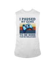 I PAUSED MY GAME TO BE HERE Sleeveless Tee tile