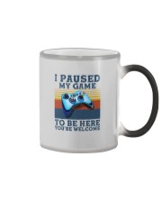 I PAUSED MY GAME TO BE HERE Color Changing Mug tile
