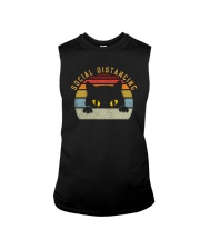 SOCIAL DISTANCING CAT Sleeveless Tee thumbnail