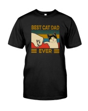 BEST CAT DAD EVER VINTAGE Classic T-Shirt front