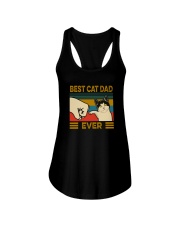 BEST CAT DAD EVER VINTAGE Ladies Flowy Tank thumbnail