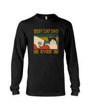 BEST CAT DAD EVER VINTAGE Long Sleeve Tee thumbnail