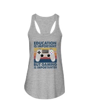 EDUCATION IS IMPORTANT GAMING IS IMPORTANTER Ladies Flowy Tank tile