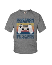 EDUCATION IS IMPORTANT GAMING IS IMPORTANTER Youth T-Shirt tile