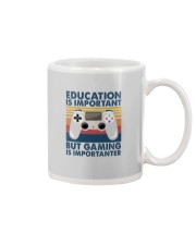 EDUCATION IS IMPORTANT GAMING IS IMPORTANTER Mug tile