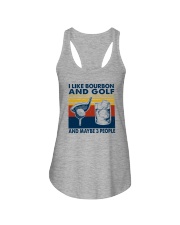 I LIKE BOURBON AND GOLF Ladies Flowy Tank tile