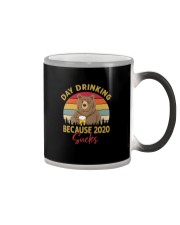 DAY DRINKING BECAUSE 2020 SUCKS BEAR BEER Color Changing Mug tile