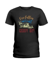 I'VE FALLEN AND I CAN'T GIDDY UP Ladies T-Shirt thumbnail