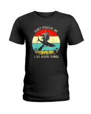DON'T FOLLOW ME SCUBA DIVING Ladies T-Shirt thumbnail
