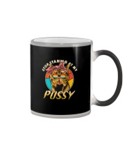 STOP STARING AT MY PUSSY Color Changing Mug tile