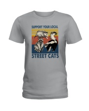 SUPPORT YOUR LOCAL STREET CATS VINTAGE Ladies T-Shirt tile
