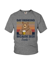 DAY DRINKING 2020 SUCKS BEER BEAR Youth T-Shirt thumbnail