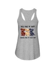 DOGS MAKE ME HAPPY HUMANS MAKE MY HEAD HURT Ladies Flowy Tank thumbnail