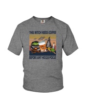 THIS WITCH NEEDS COFFEE Youth T-Shirt thumbnail