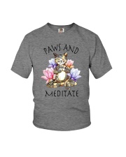 PAWS AND MEDITATE Youth T-Shirt thumbnail