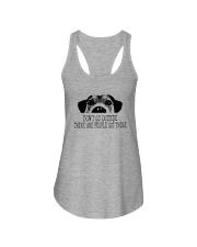 DON'T GO OUTSIDE PEOPLE OUT THERE DOG Ladies Flowy Tank thumbnail