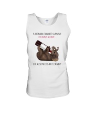 A WOMAN NEEDS WINE AND AN ELEPHANT Unisex Tank thumbnail