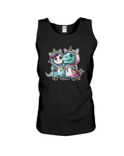 BEST FRIENDS UNICORN AND DINOSAUR COSTUMES Unisex Tank tile